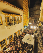 foto aérea de evento da prefeitura #paratodosverem